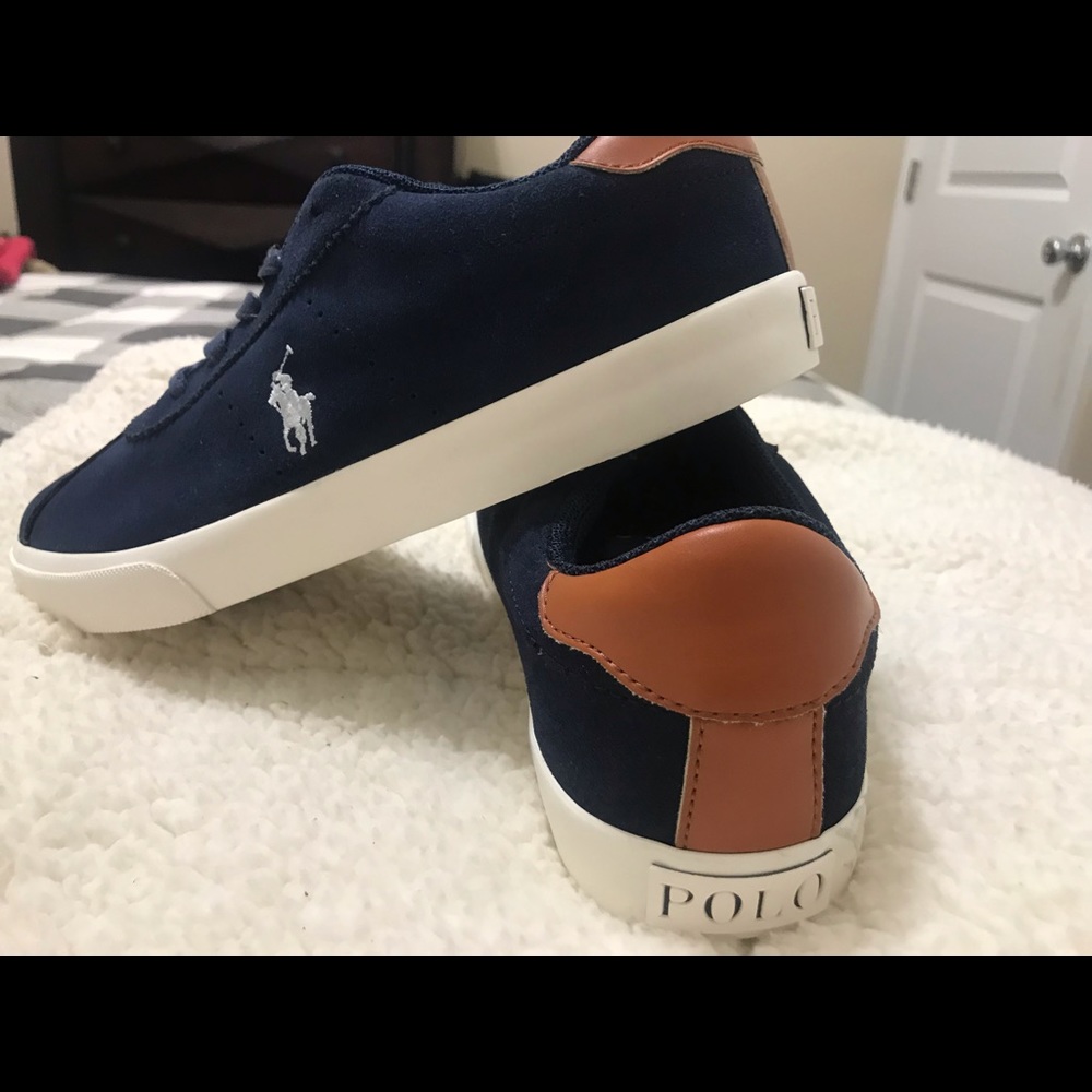 Blue POLO sneakers.